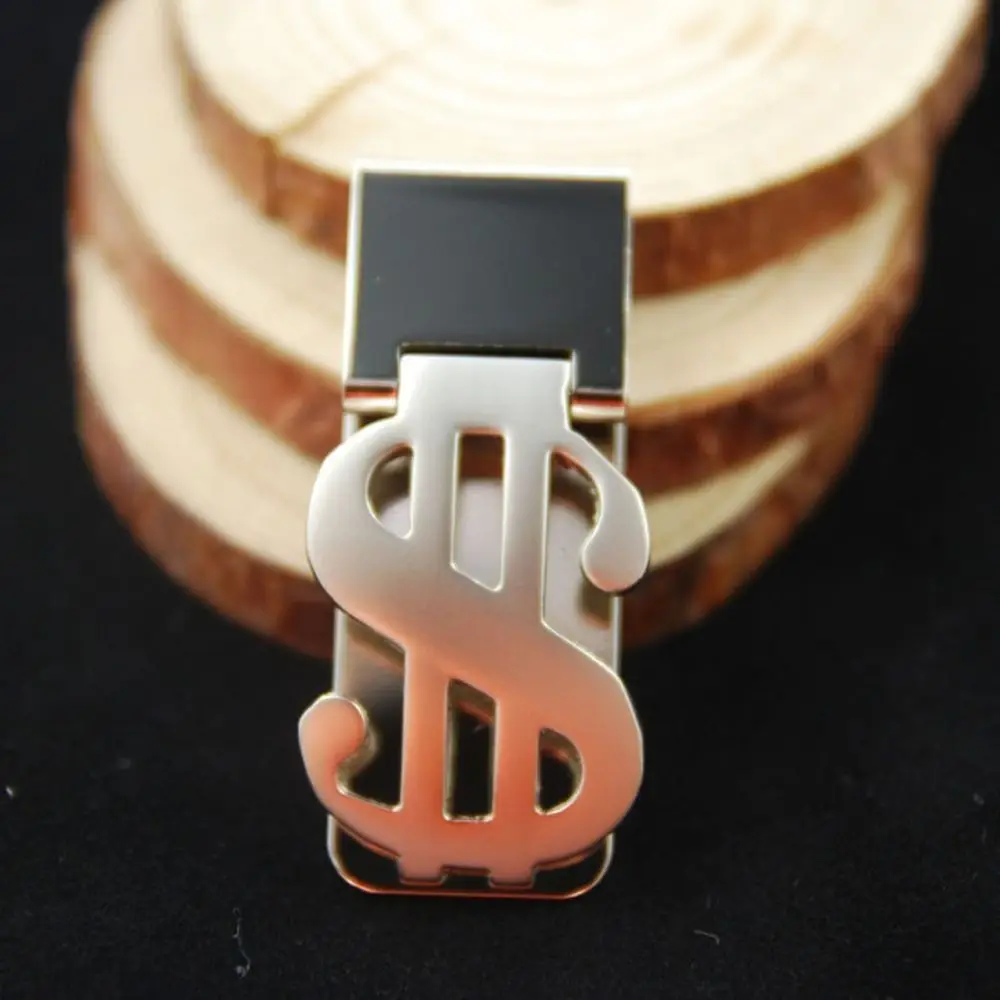 

Silver Tone Dollar Design Men Credit ID Card Holder Cash Bills Slim Pocket Money Clip Wallet