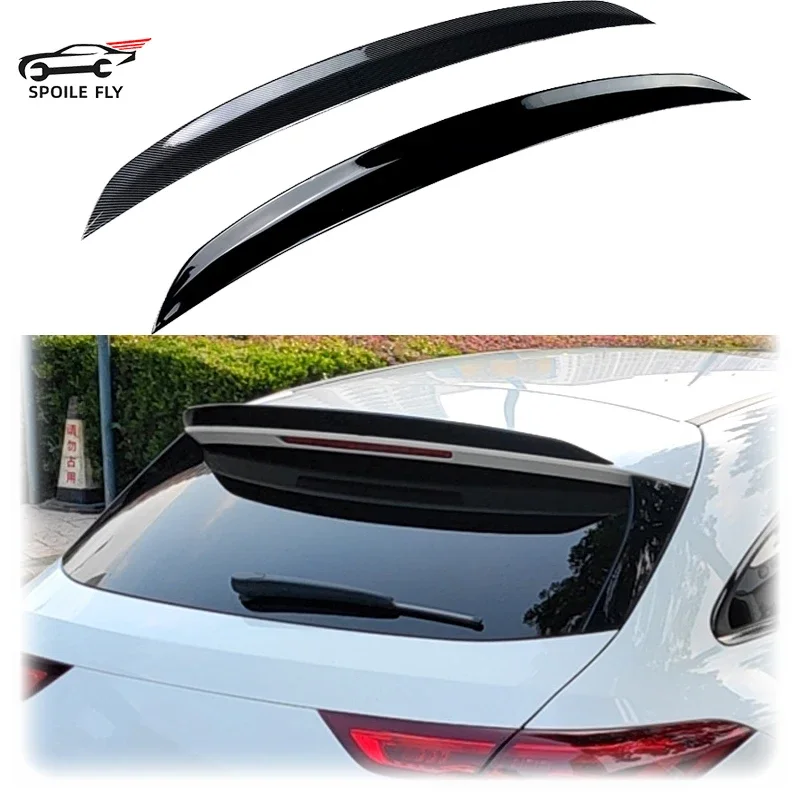 

2019 To 2021 For Mercedes-Benz CLA Class CLA X118 CLA200 260 CLA35 CLA45 AMG Roof Spoiler Wing By ABS Gloss Black Carbon Fiber