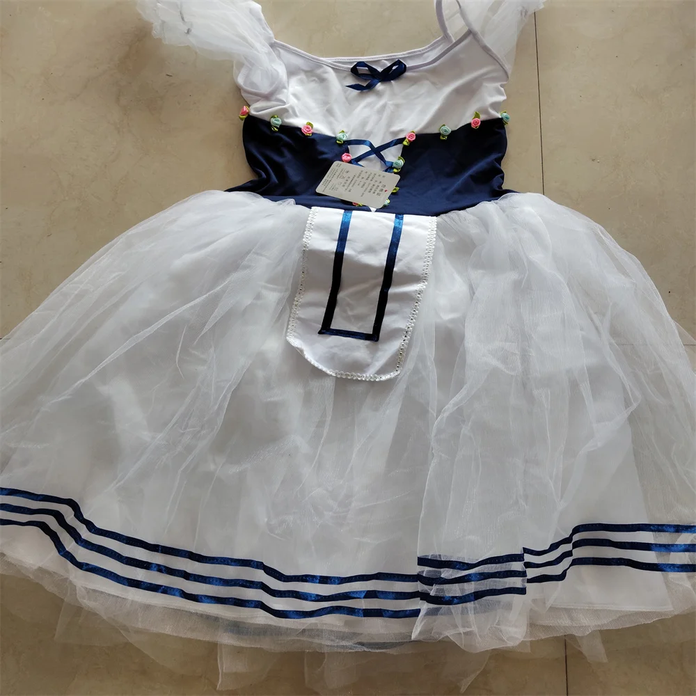 

Adult Short Puff Sleeve Classical Giselle Ballet Costume Women Long Ballet Leotard Dress Professional Tutu Girls Ballet Clothes