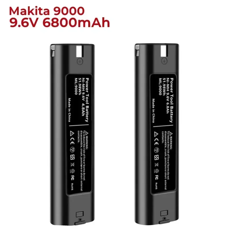 100%9,6 V 6,8 Ah Ni-Mh Batterie Ersatz Für Makita 9000 9002 9033, 6095D 6096D 6093D 6012HD DA391D 5090D 4390D 5090D 8402VD ML902