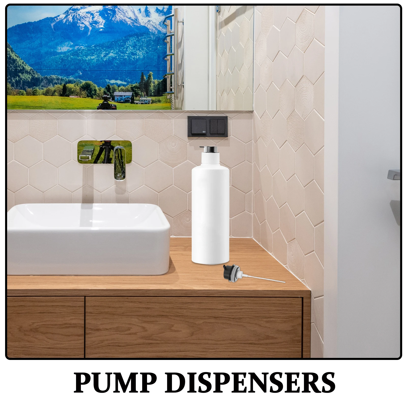 Schuimpompkop voor gezichtsreinigerflessen Plastic vervangende zeepdispenserpomp Geschikt voor gebruik in de badkamer, hotelkeuken