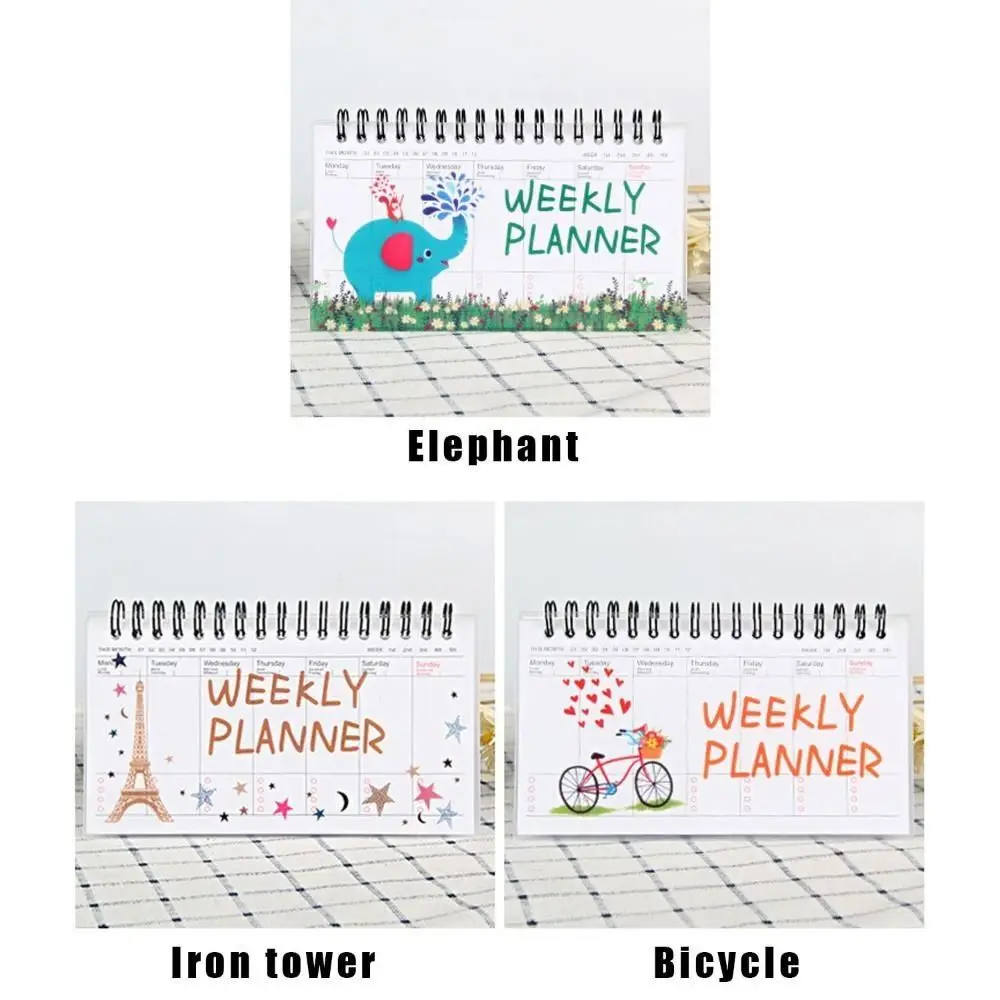 Student Diary Flip Notebook Notebook Agenda Book Diary Planner ตารางการวางแผนรายสัปดาห์