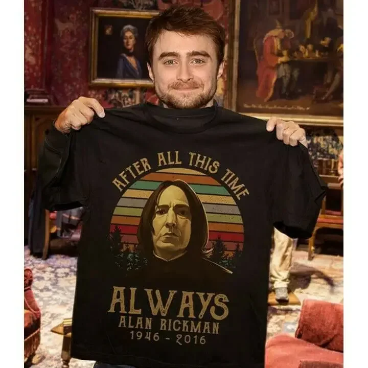 Camiseta Severus Snape After All This Time Always Alan Rickman para hombre, color negro, S-5XL