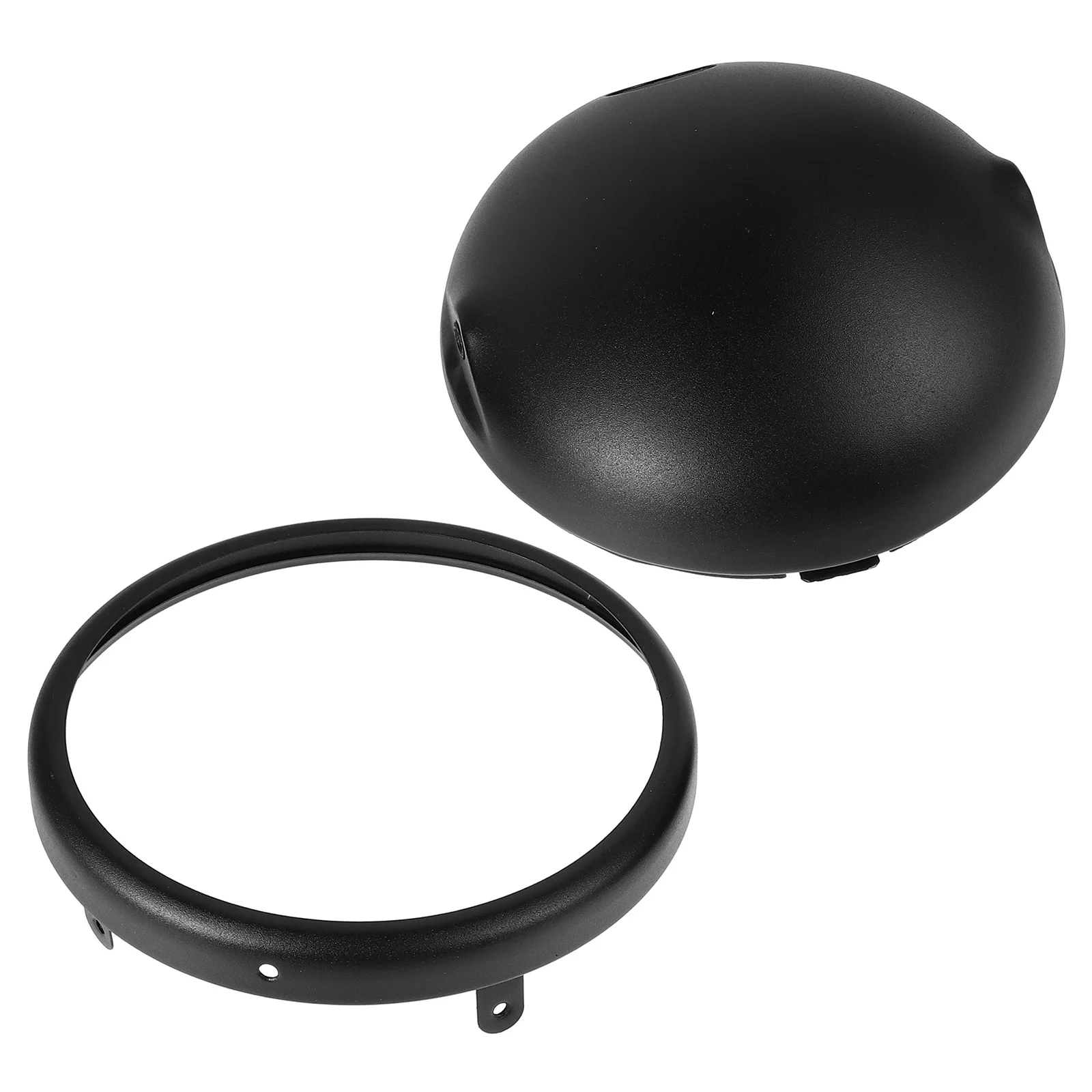 1 set di coperture per fari per moto da 7 pollici, vestibilità universale, metallo durevole, protezione elegante, facile installazione, visibilità notturna migliorata