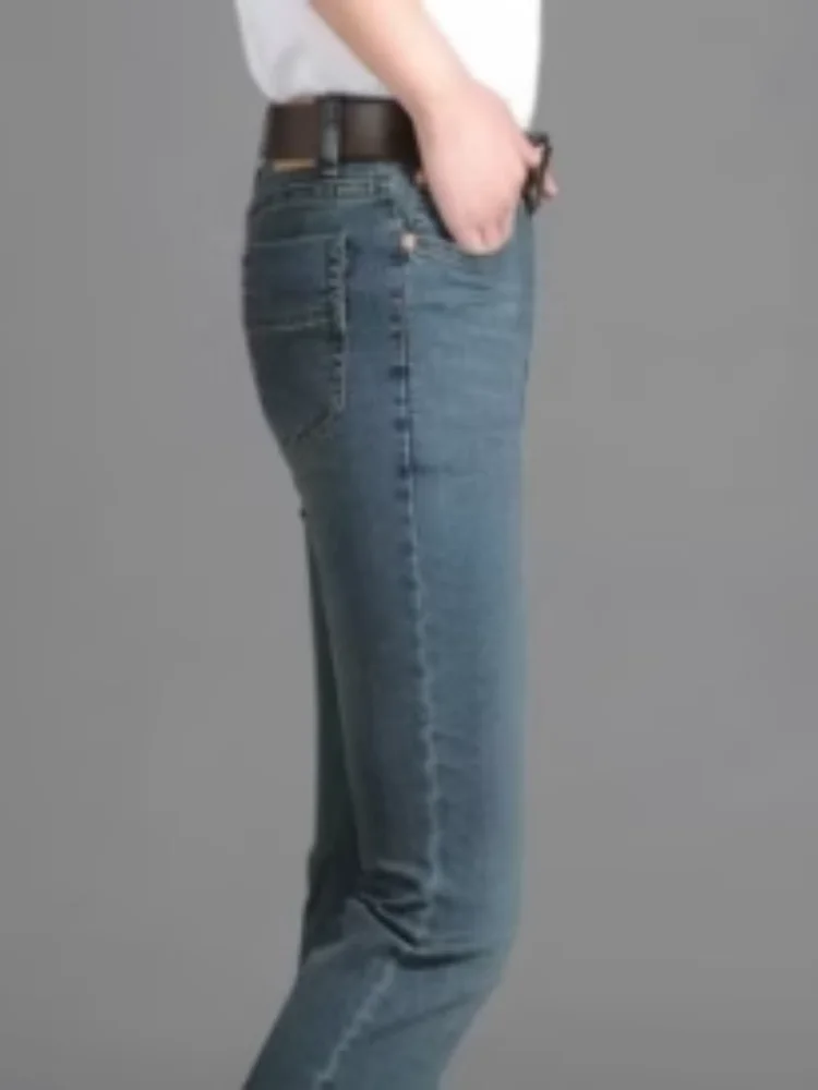 

Весна 2024: Мужские комфортные джинсы-клеш в корейском стиле, зауженные, с высокой талией, длинные брюки для молодежи, летняя мода