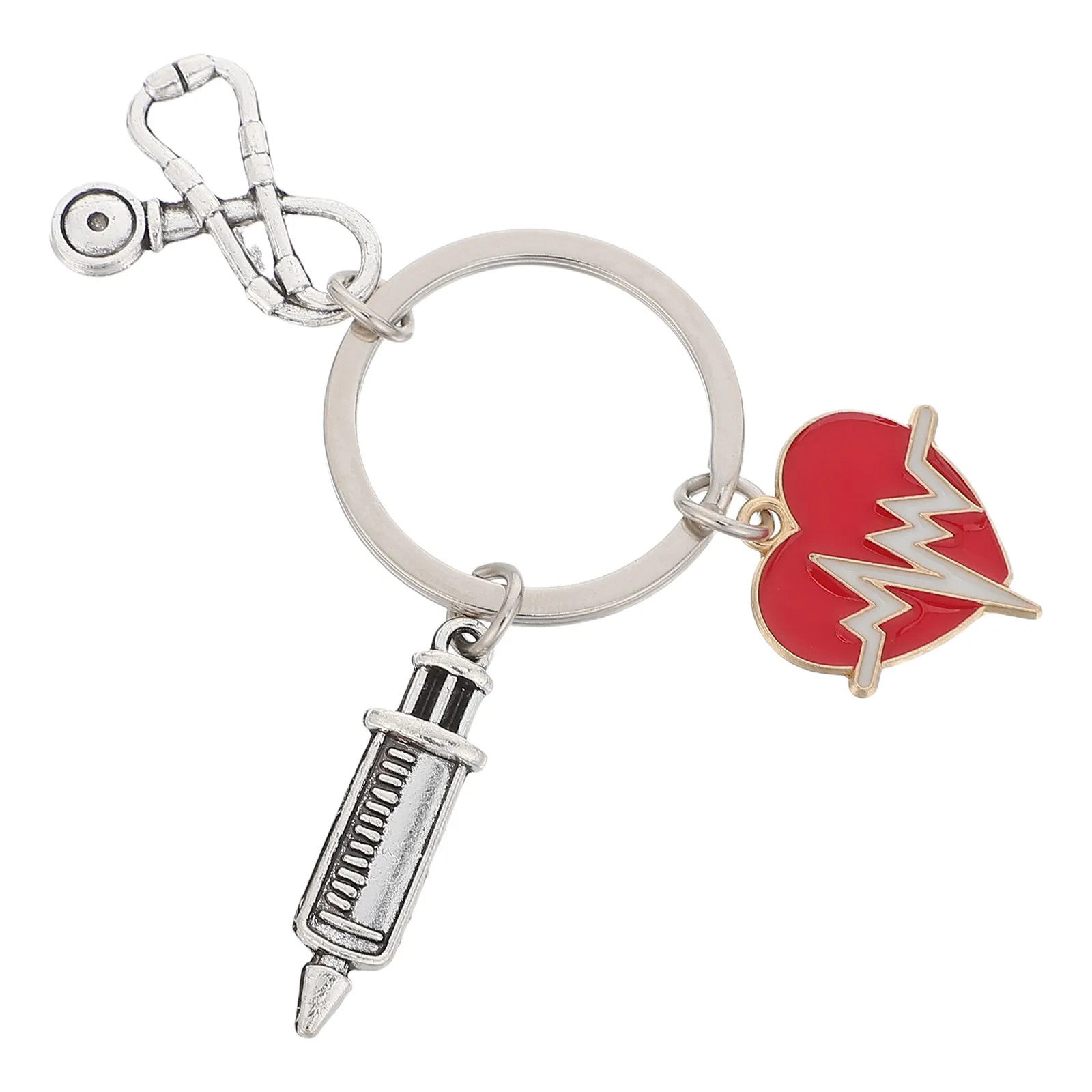 Electrocardiogram Keychain Premium Portable Ecg Style Key Holder Popular Heart Rate Gift Trendy