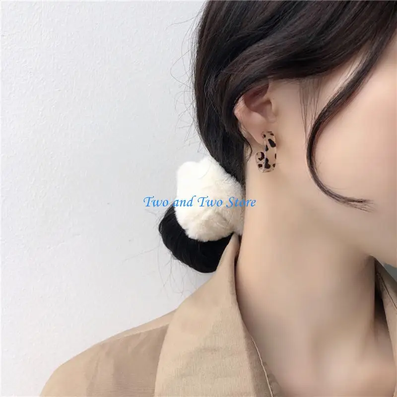 HX6F Acrylic Hoop Earrings Women's Circle Earrings Boho Earring Fashion Jewelry