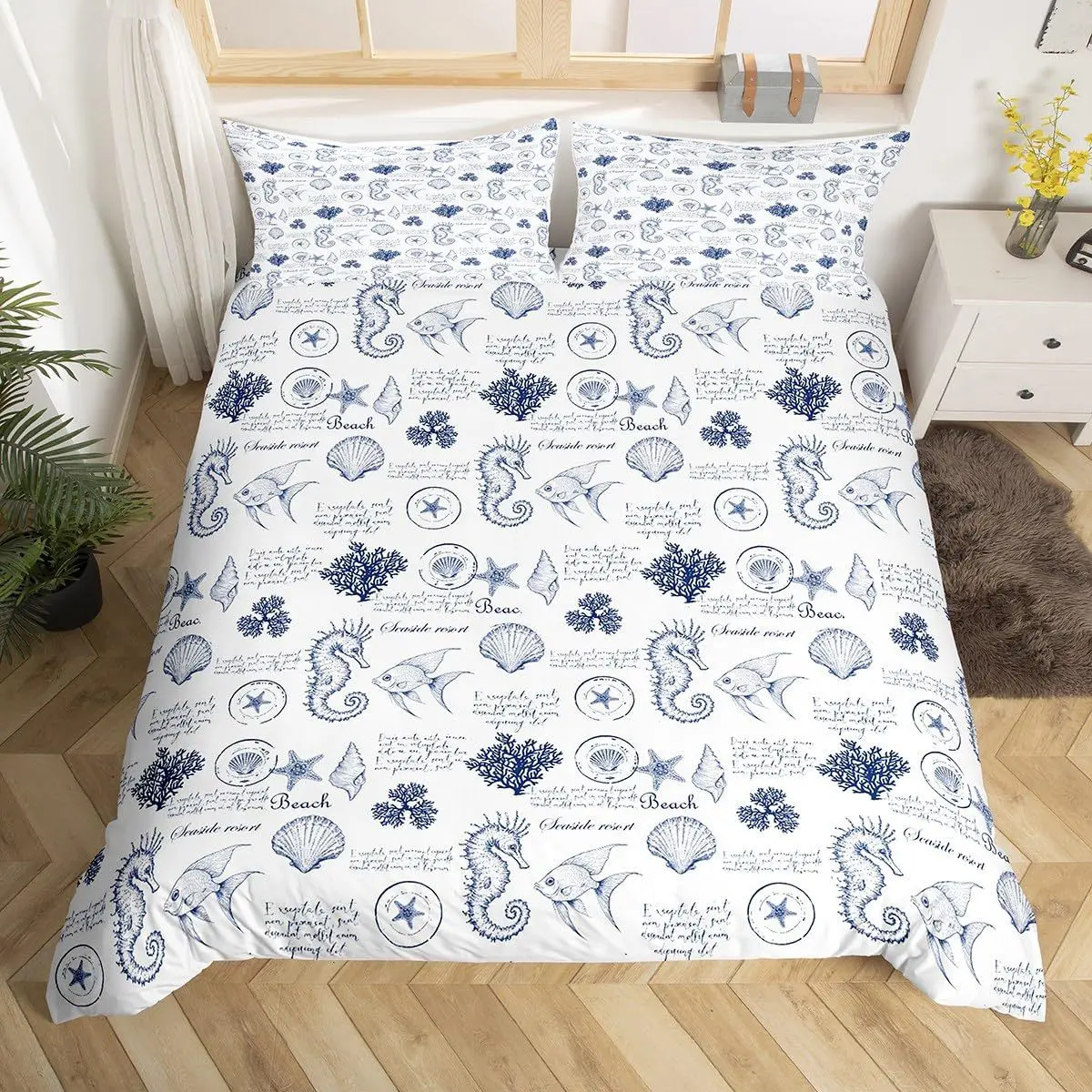 2/3pcs bedding set Digital Print Comfortable Duvet Cover for Home Bedroom Decoration, 1 Duvet Cover and 2pillowcase with Zippers