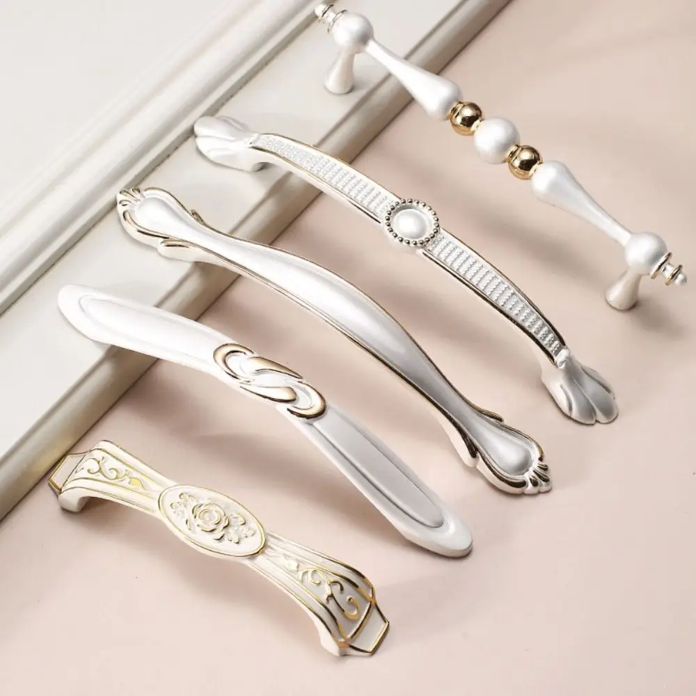 

Rust-Resistant Drawer Handle Easy-Grip Design European Dresser Furniture Door Knobs Wear Resistance Sturdy Drawer Pulls Handles