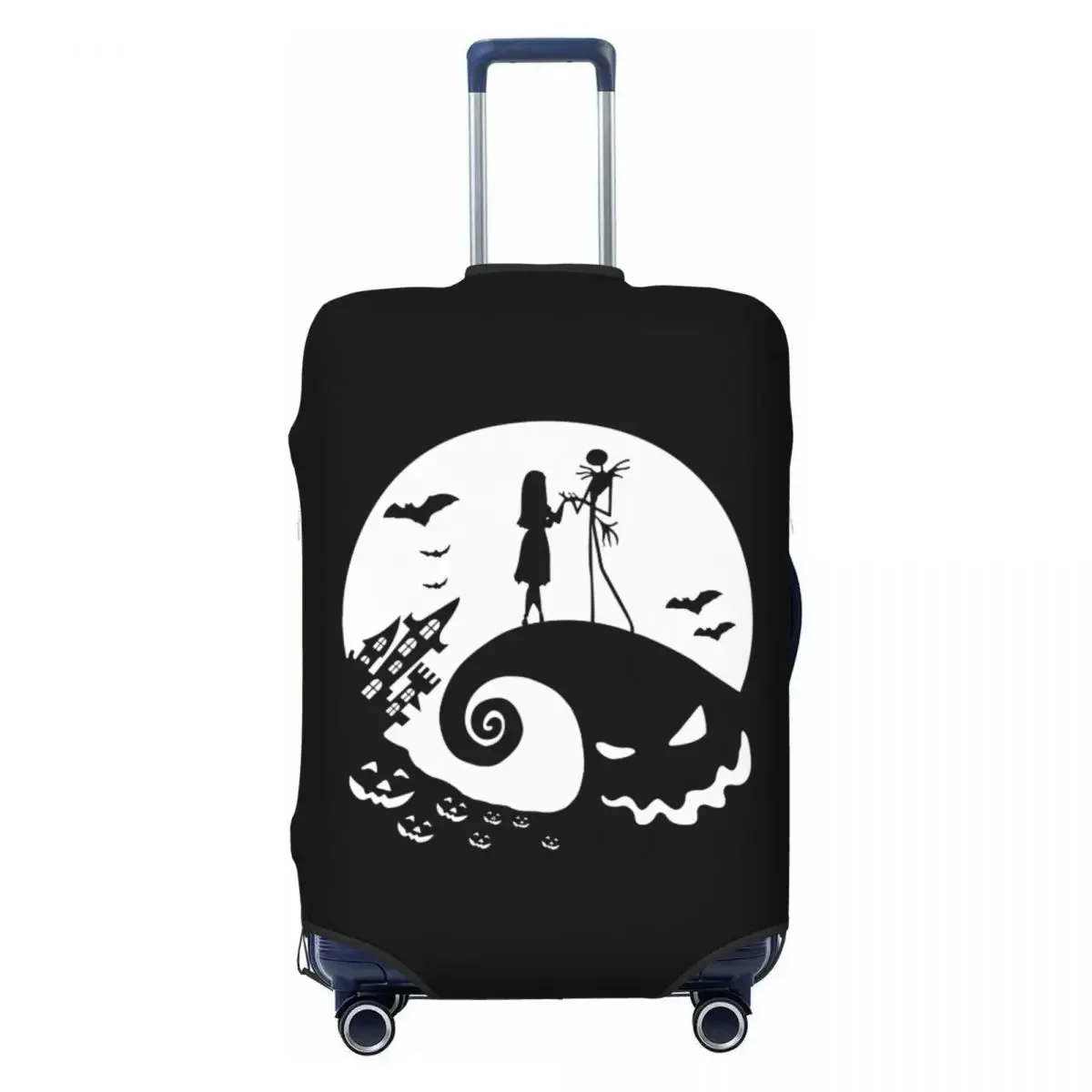 Custom Nightmare Before Christmas Luggage Cover Protector Funny Jack Skullington Travel Suitcase Protective Cover for 18-32 Inch