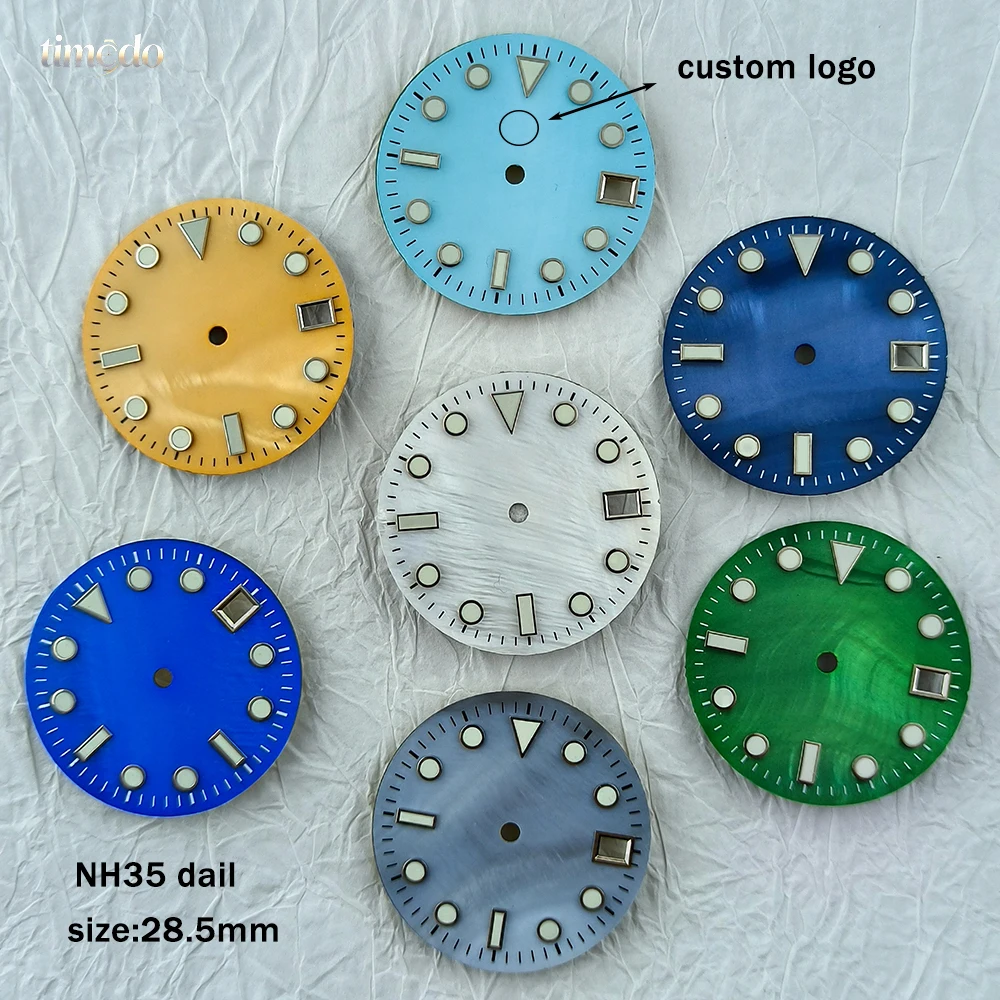 nh34-nh35-ダイヤル-285mm-メンズ腕時計ダイヤル-発光シェルパターン-nh34-nh-35-ムーブメントに適した時計アクセサリー