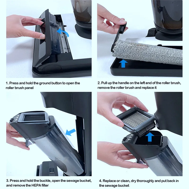 Ensemble d'aspirateur à sec sans fil pour Tineco Floor ONE S5, brosse de rechange, rouleau et accessoires
