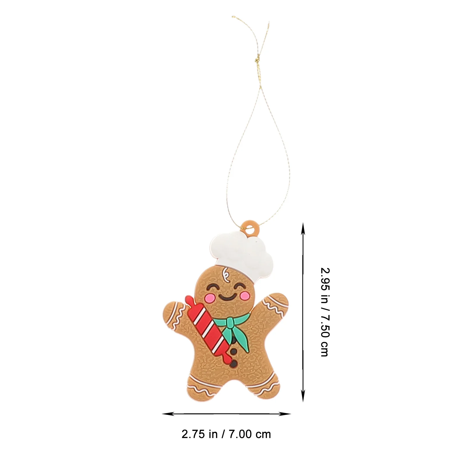 

8pcs Gingerbread Man Hanging Ornaments Christmas Tree Decor Xmas Party Scene Layout Pvc Holiday Decorations For Home Hotel