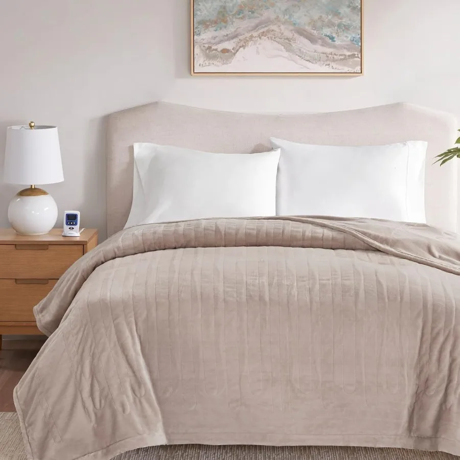 

Heated Electric Blanket for Cold Weather Fast Heating Wi-Fi Heated Blanket Voice Command Alexa Compatible Auto Shut Off Virtual