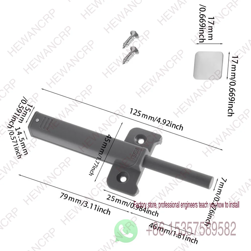 Damper Latch Cupboard Push Hidden Furniture Hardware Cabinet Catch Buffer Kitchen Pulls Magnetic Stop Drawer Soft Handle Home