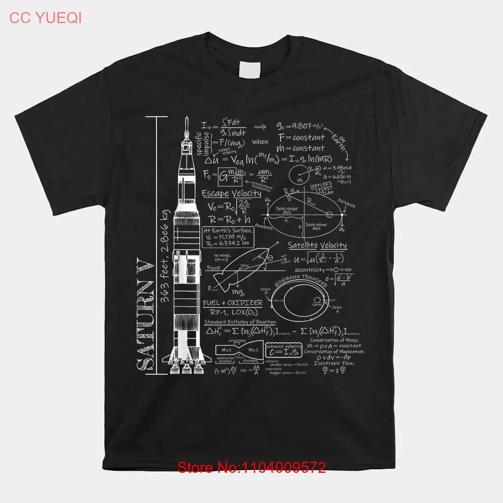 ! Saturn V Saturn 5 Rocket Science Equations T-shirt Size S-5XL