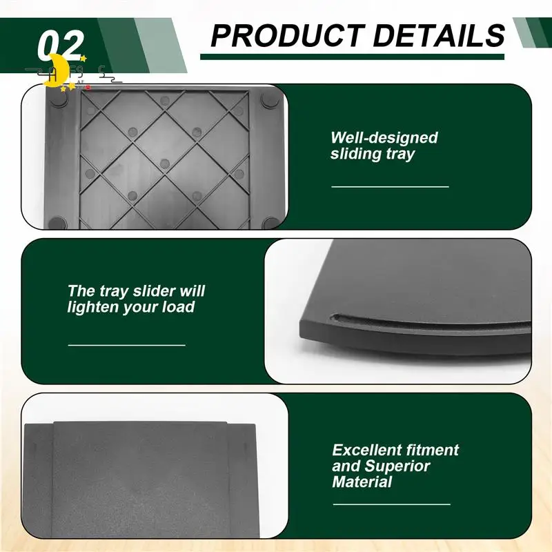 

AF95-Kitchen Caddy Sliding Tray, Kitchen Hacks Coffee Slider, Sliding Tray Appliance Slider For Coutertop With Rolling Wheels