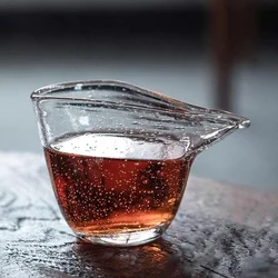 Japanese Style 220ML Air Bubble Thicken Justice Cup Heat-resistant Glass Tea Cup Fair Mugs Tea Pitcher Chahai Kung Fu Tea Set