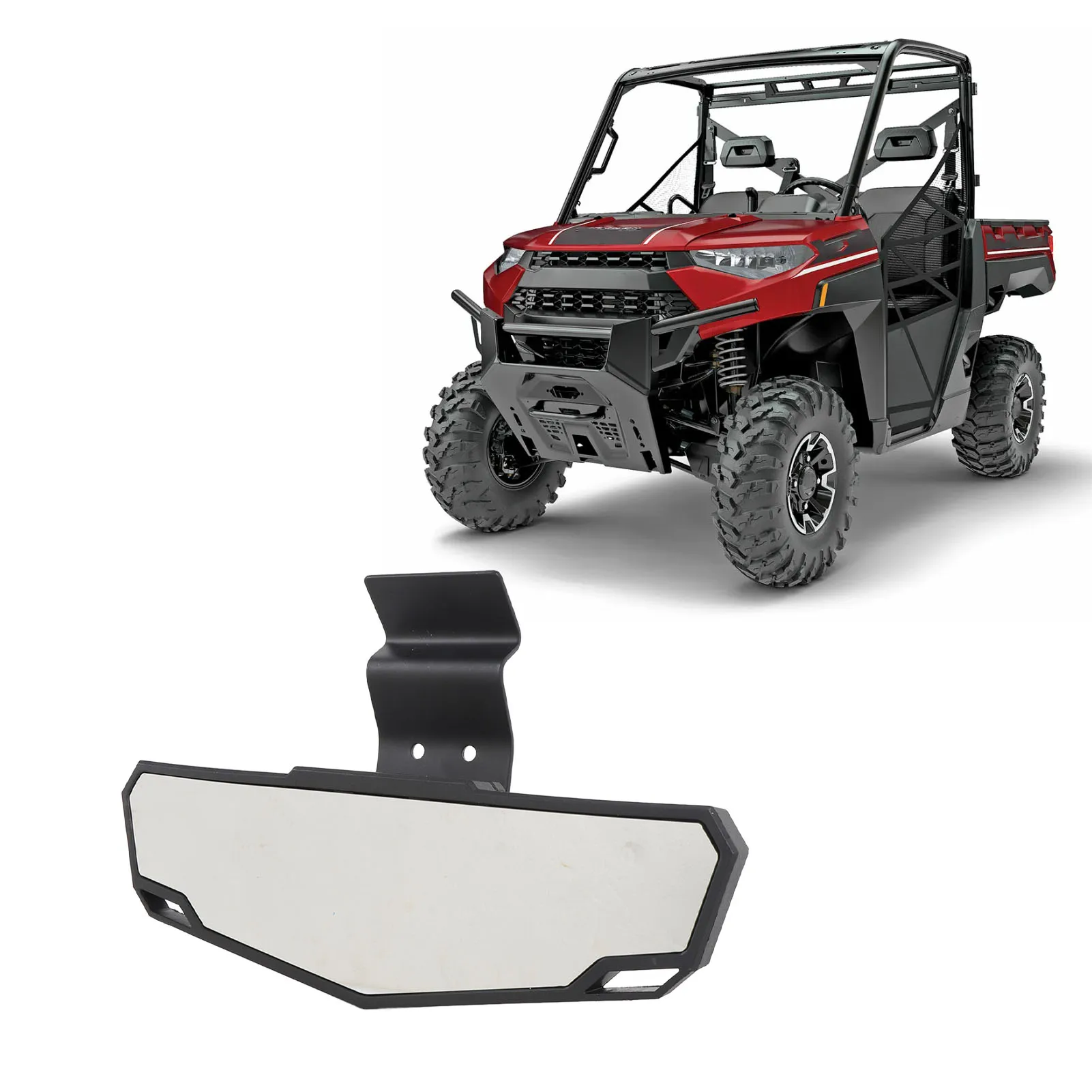 Espelho retrovisor central utv, espelho central convexo amplo e transparente, substituição para polaris ranger xp 1000 ranger xp 1000 crew