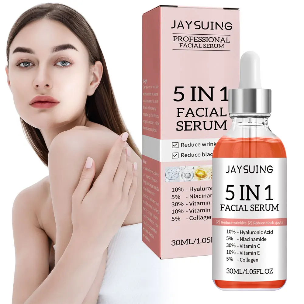 Face Serum for Moisturizing Whitening Vitamin C Anti Wrinkle Aging Hyaluronic Acid Shrink Pores Essence Skin Care Cosmetic 30ml