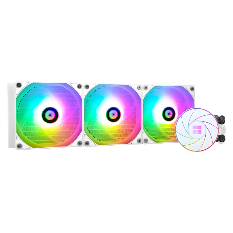 AQUA ELITE 360 White ARGB CPU Liquid Cooler 5V 3PIN CPU Fan Integrated Water Cooling Radiator for LGA1700 115x AM5