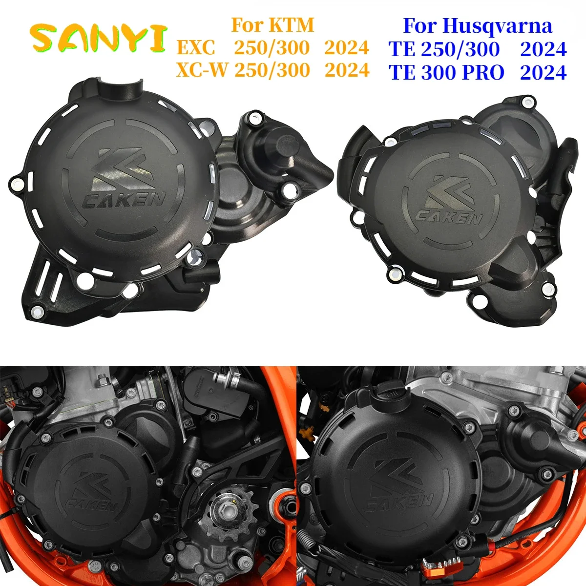 

NEW 2024 For KTM XC-W 250 300 EXC EXC250 EXC300 For Husqvarna TE TE250 TE300 PRO Motorcycle Engine Clutch Cover Protector Guard