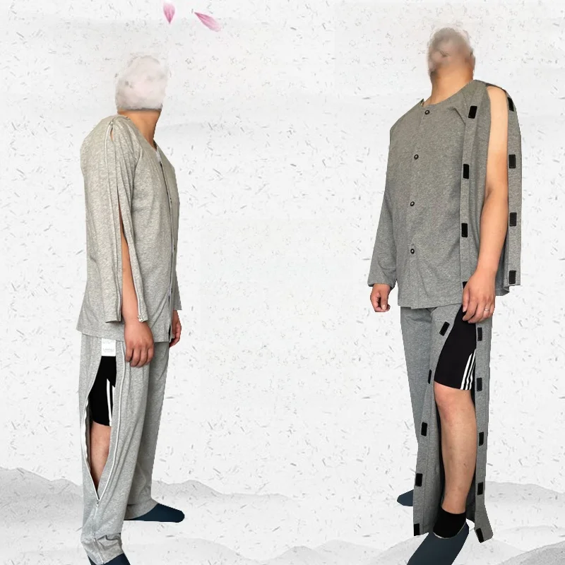 pure-cotton-ly-spwear-easy-to-put-on-and-off-surgical-hospital-patient-gown-ex-bone-rehabilitation-careng-gown