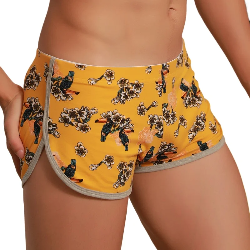 

Men's Panties Boxers Low-Rise Cartoon Printed Pouch Bulge Underpants Male Arrow Underwear Breathable Fashion Knickers Hombre