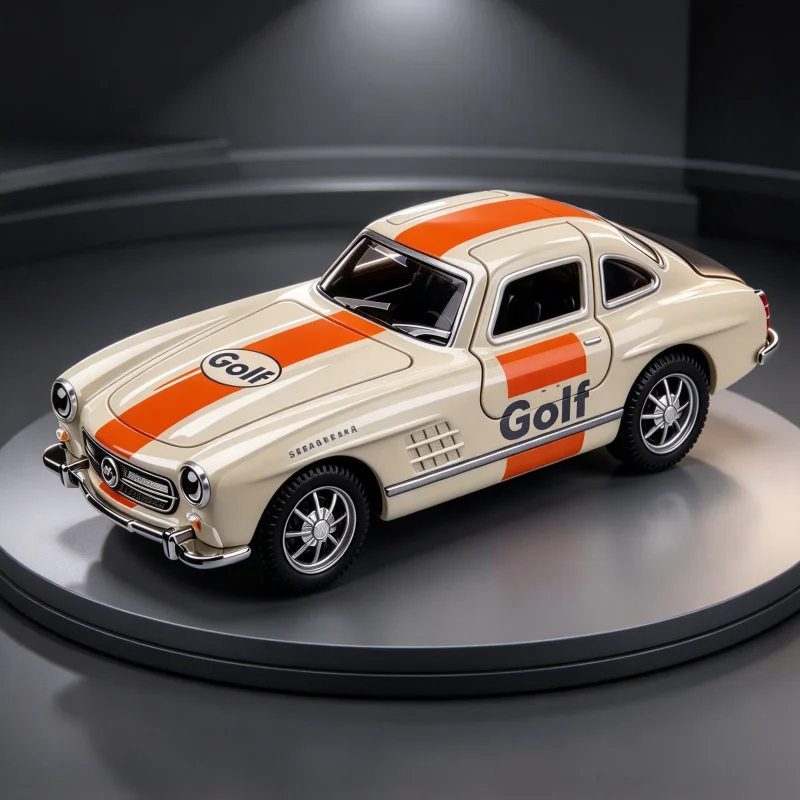 1/36 retro alloy classic sports car model, metal body, rubber tires, display and decoration. view 4