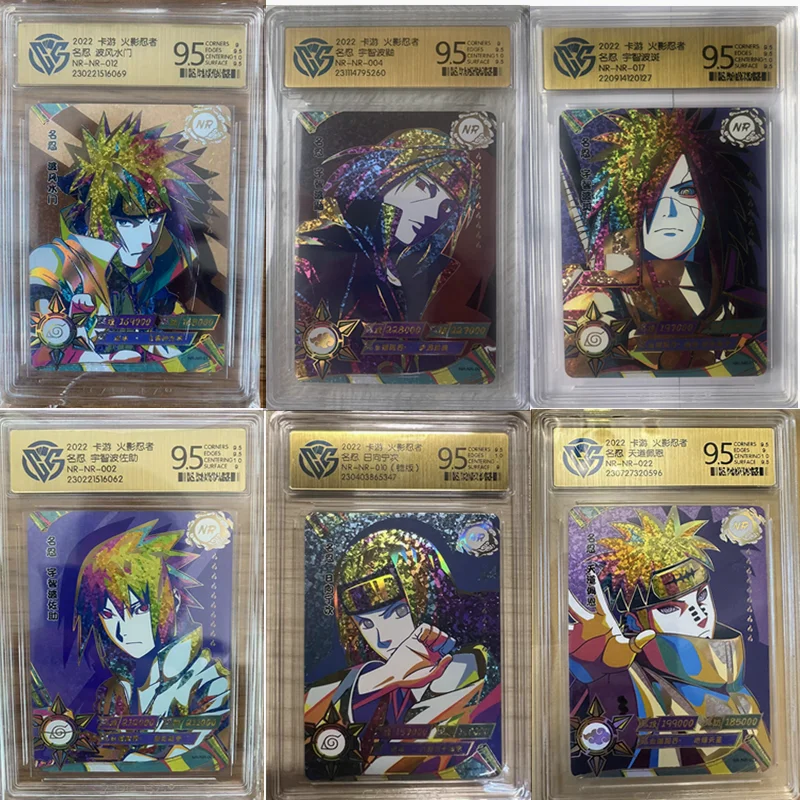 

KAYOU Naruto 9.5 Graded NR Card Hyuga hinata Uzumaki Sasuke Uchiha Obito Gaara Jiraiya Anime Collection Cards Boy Toy Gift