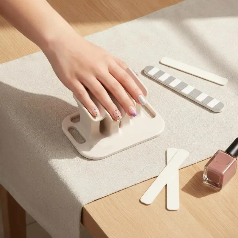 Non-slip Manicure Hand Holder Bracket Lightweight Nail Finger Rest Stand for Beginners Home Nail Art Polishing