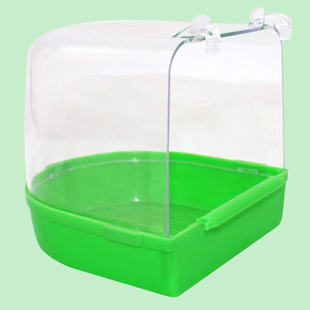 

Parrot Plastic Bird Bath Bird Bath Cage For Small Birds Budgies Canaries Cage Accessory Random Color Pet Supplies