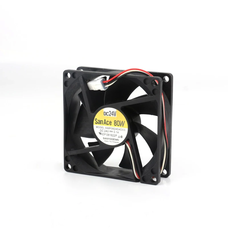 

SANYO 9WP0824S4D03 DC24V 0.10A 80*80*25MM 8025 8CM Original Brand New Double Ball Bearings Frequency Converter Axial Cooling Fan