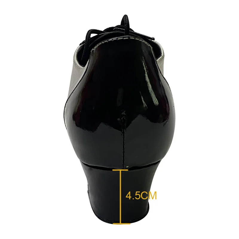 Wedopus Customized 4.5CM Heel White and Black Men\\\'s Shoes for Dancing Professional Latin Dance Shoes Man