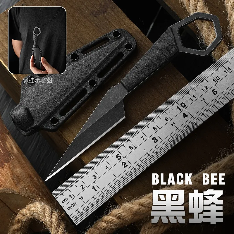 2024new Neck knife mini halterneck knife EDCkydex sheath portable tactical knife outdoor new