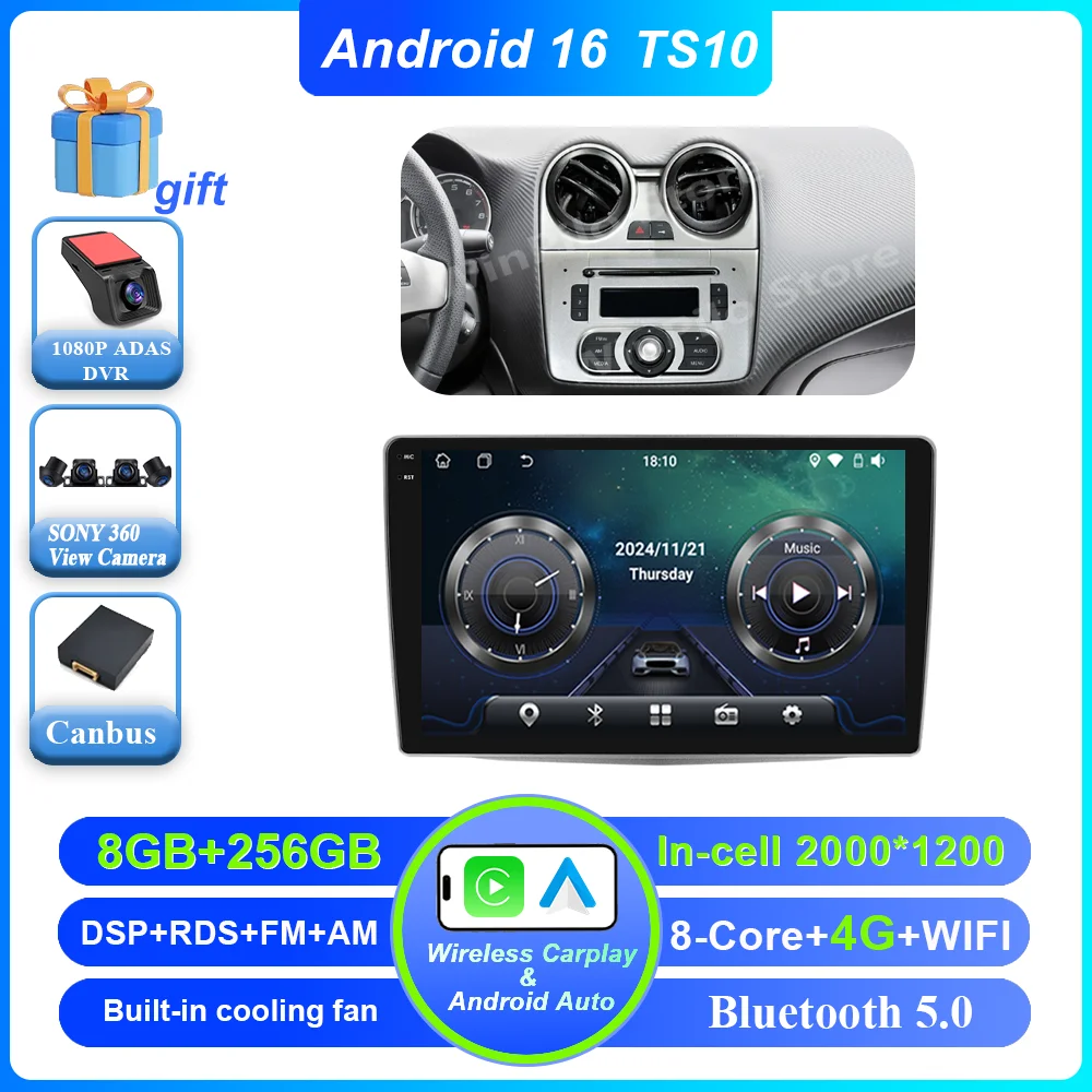 Autoradio Multimedia Video Player Voor Alfa Romeo MiTo 955 2008-2016 Android Auto Carplay GPS Navigatie Stereo WiFi 2K Scherm