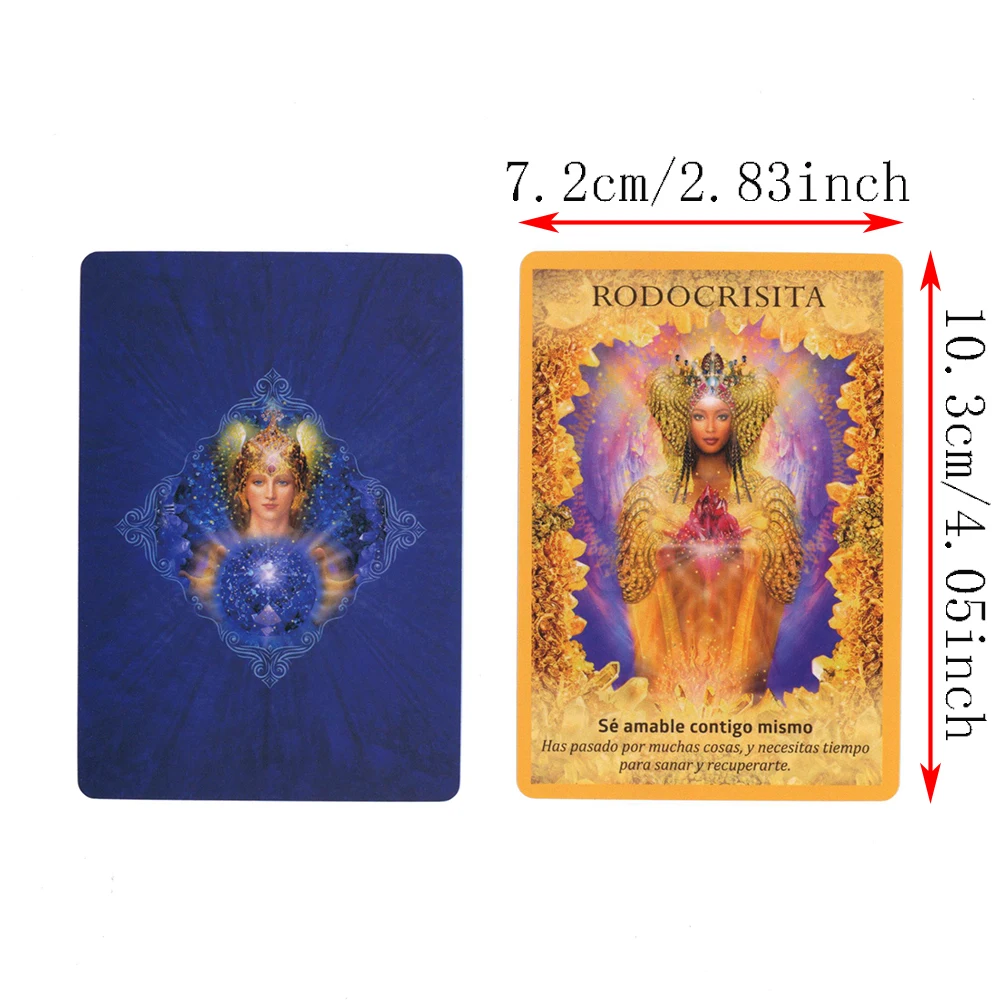 Spanish Angels Oracle Deck Version Beautiful 44+1 Cards Fortune Telling Tarot Runes Divination with Meaning on It