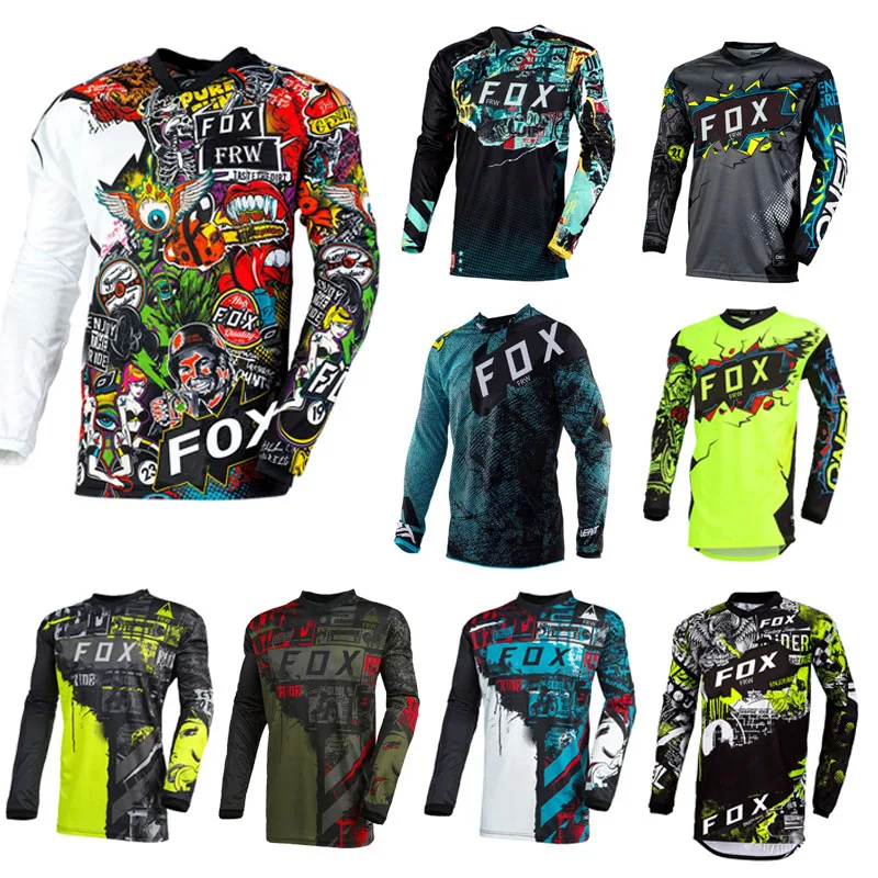 Motocross frwFox Fox jersey Racing Bike Enduro Motorcycle Moto DH Mountain Bike MTB Downhill BMX T-shirt Size XS-XXXL