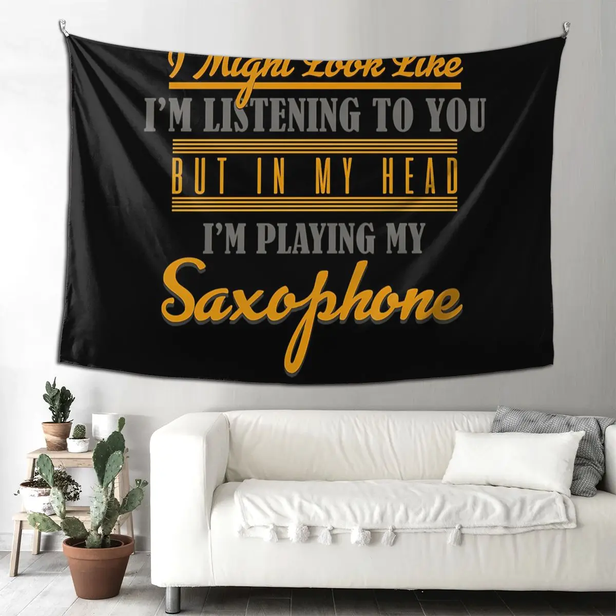 

Но в моей головой, я играю на мой саксофон, гобелен, забавный настенный эстетический домашний декор, гобелены для гостиной, спальни