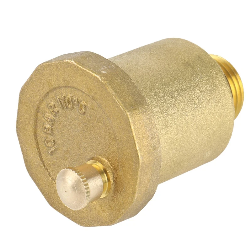 3X Brass Automatic Air Vent Valve 1/2 Inch Male Thread For Solar Water Heater Pressure Relief Valve Tools Air Vent Valve