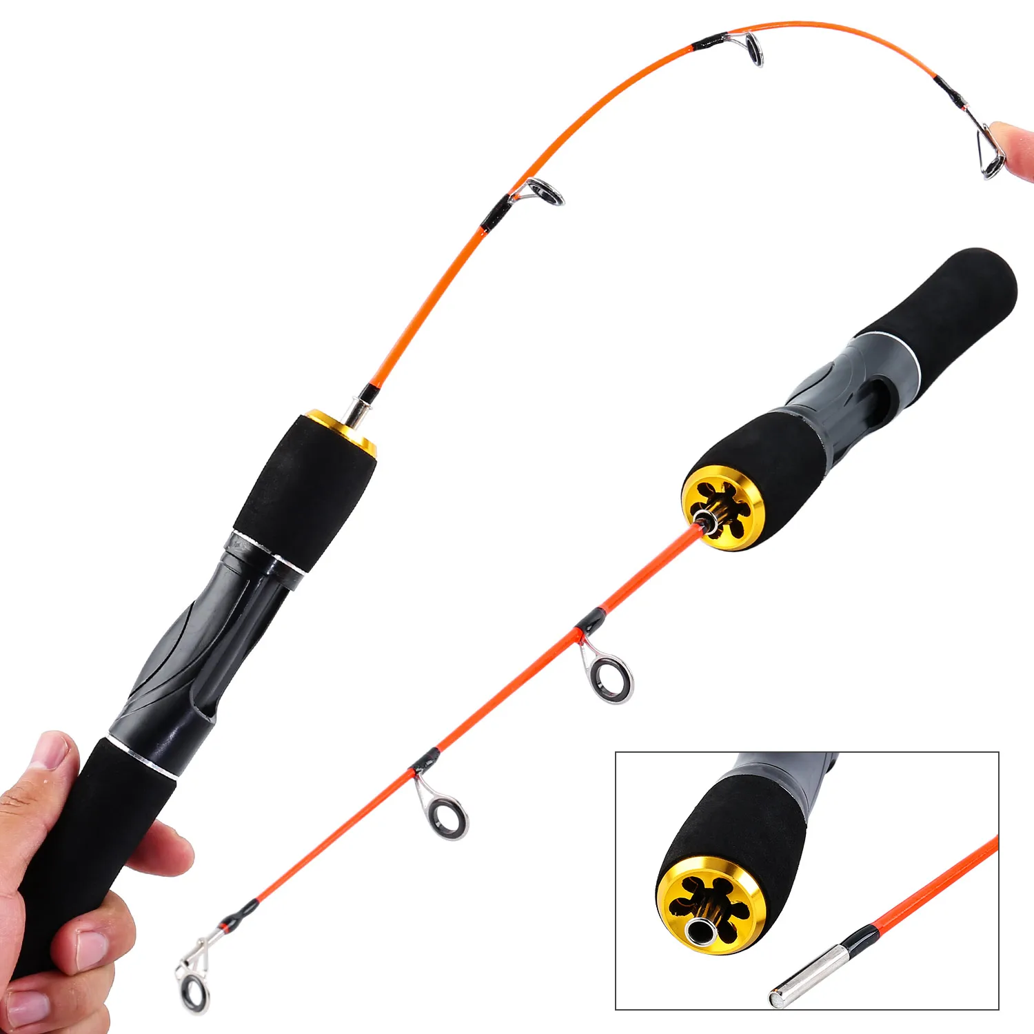 Sougayilang Ultralight Winter Shrimp Fishing Rods Portable Mini Winter Fishing Rod Spinning Casting Ice Winter Fishing Rod Pesca