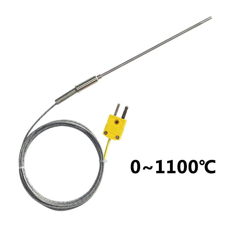 K-tipo Bendable Blindado Termopar Sensor Wire mm mm Mm8 mm Dia 100 mm 200 mm 300 mm Wrnk191 0-1100 Degree Temperature Sensor