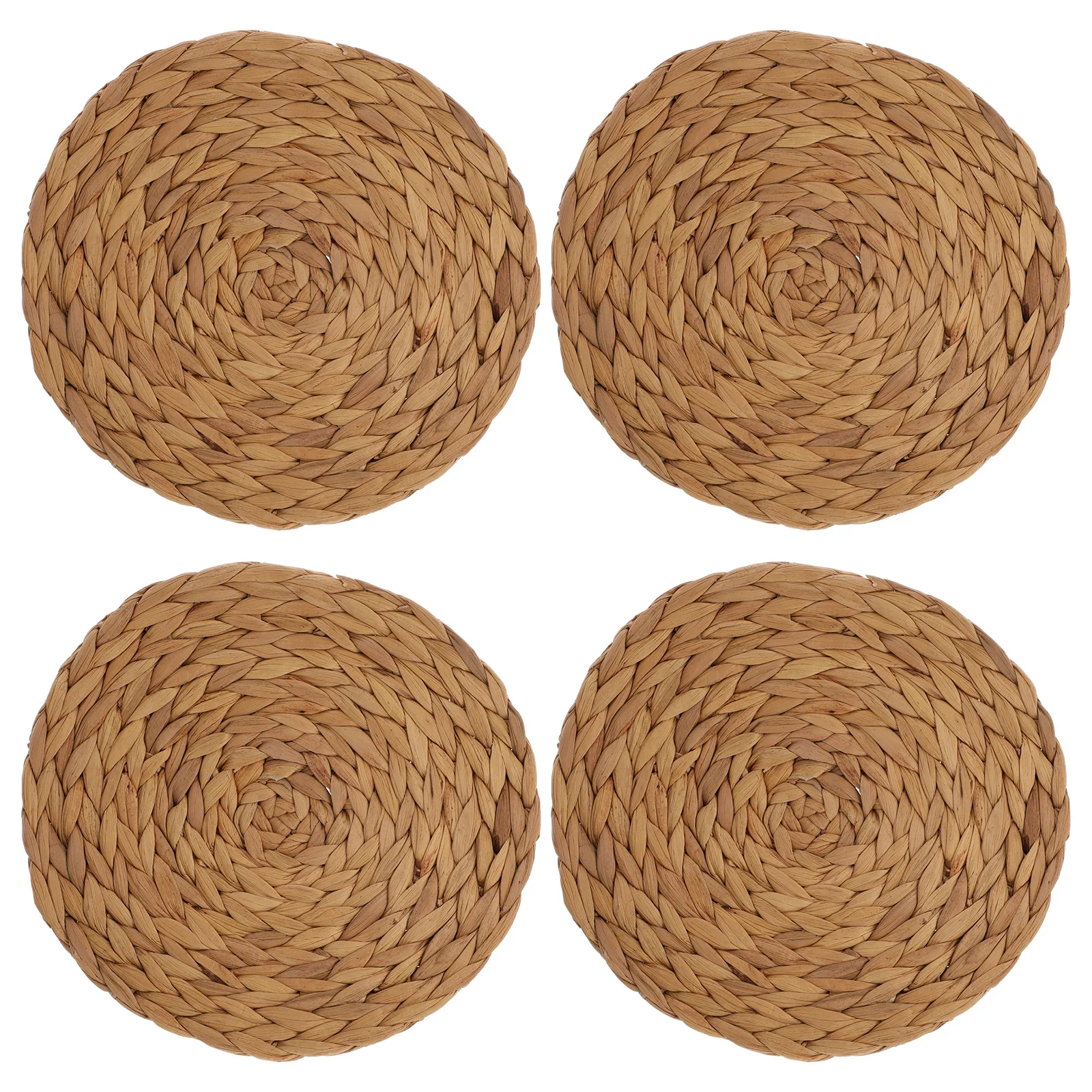 

4 шт. натуральные круглые подставки ручной работы, теплоизоляционный коврик для чашки, настольные противоожоговые салфетки, подставка для напитков, многоцелевой ремесленный домашний коврик