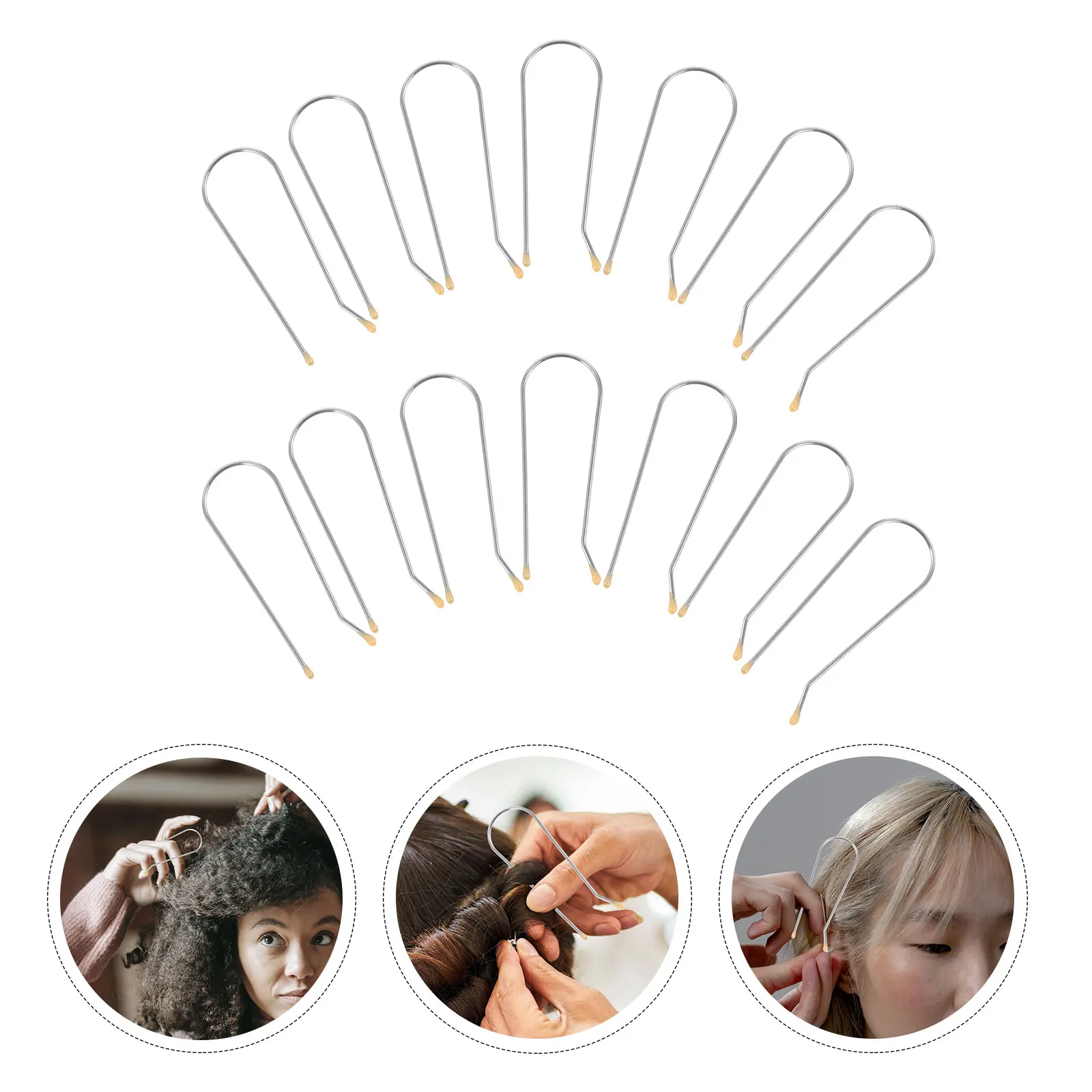 

20 Pcs Curler Clips Hair Curling Roller U Shaped Hot Roller Clips Metal Wire Fixing Clamps 1 9cm Suitable Electric Rollers