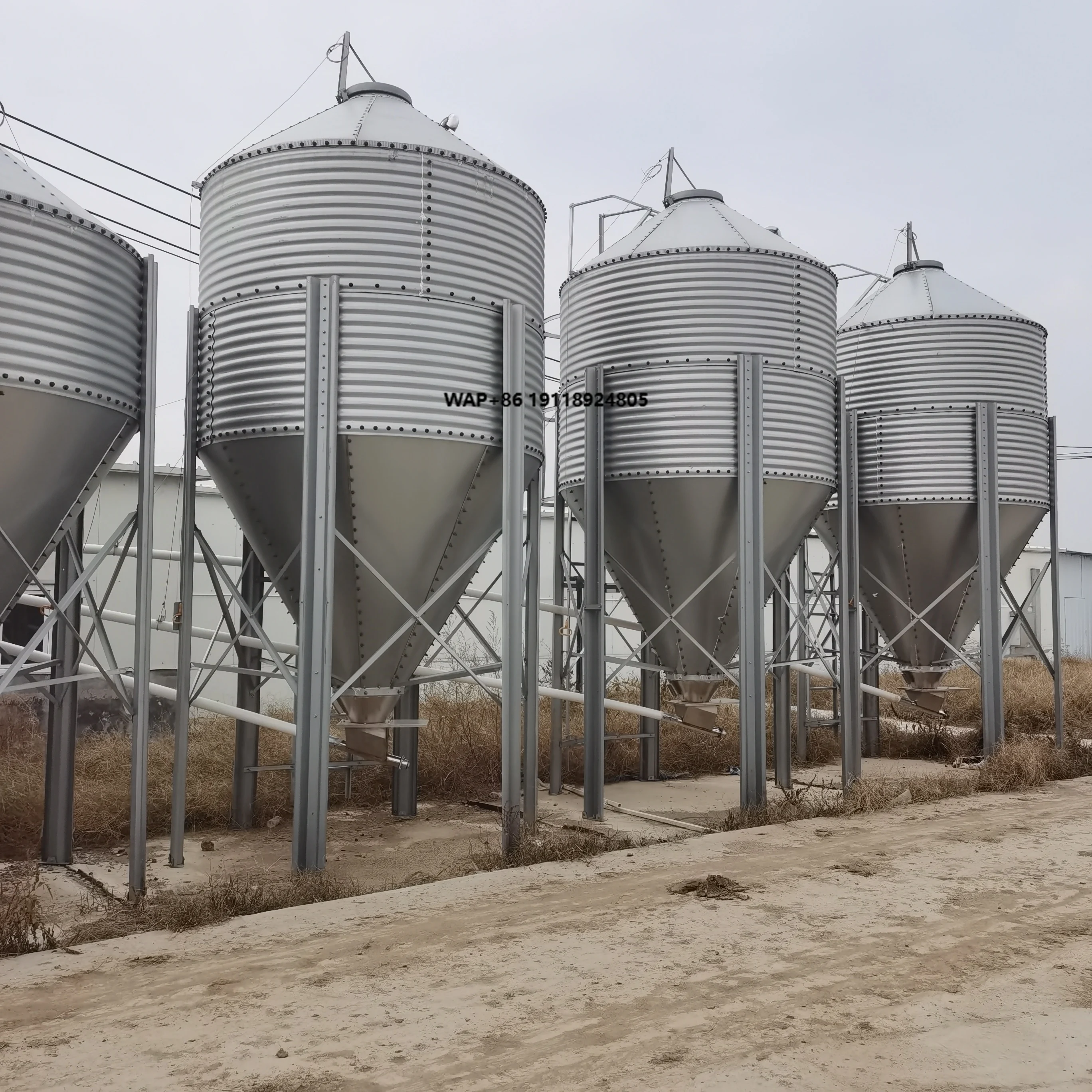 

New Condition Grain Storage Feed Tower/Silo for Pig Poultry Chicken for Animal Husbandry Feeding Equipment Silos
