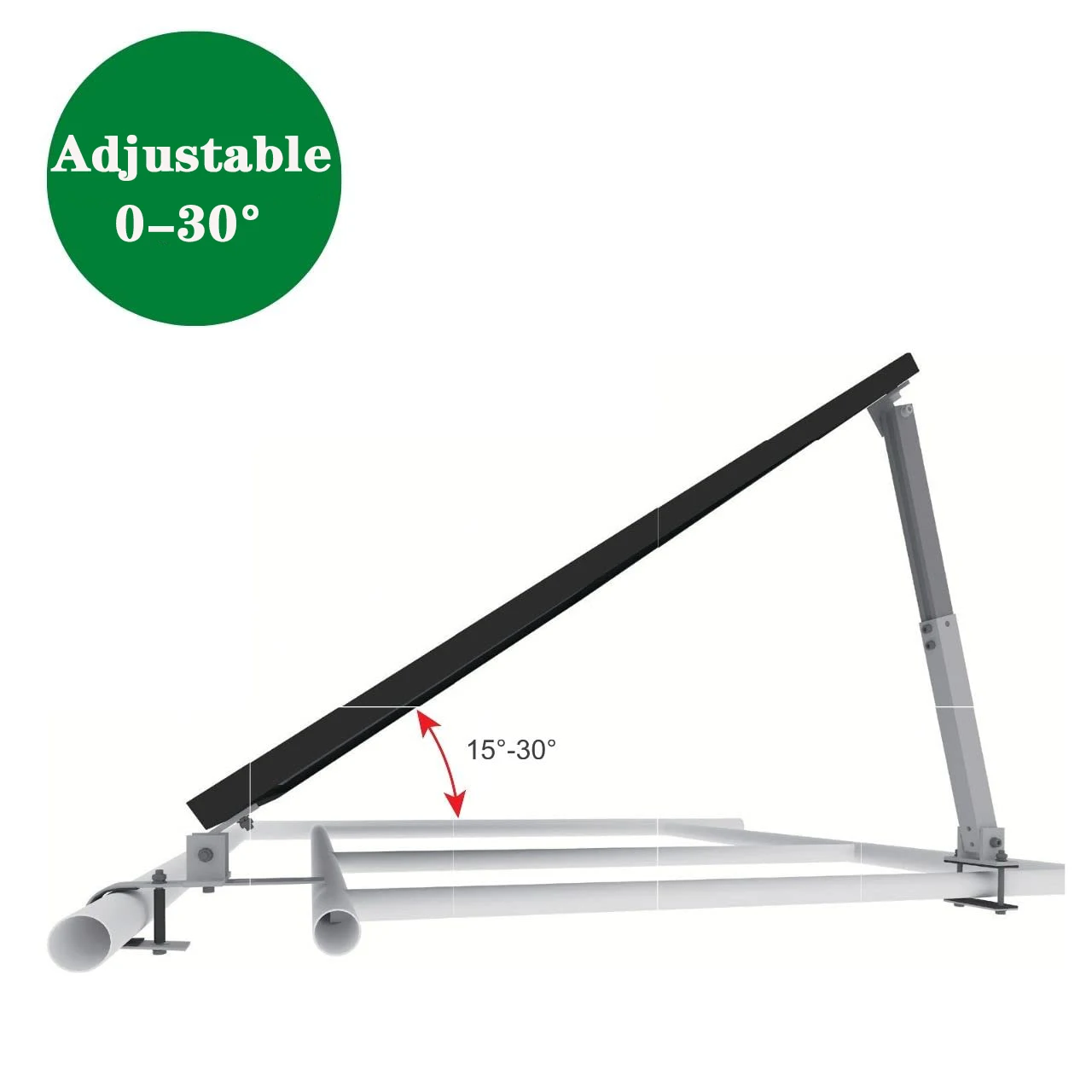 Balkon-Kraftwerkshalterung für 400 W, 410 W, 800 W, 820 W, Solarmodule, Halterung aus Aluminiumlegierung, Geländer, verstellbarer Winkel 0 bis 30 – Detail 6