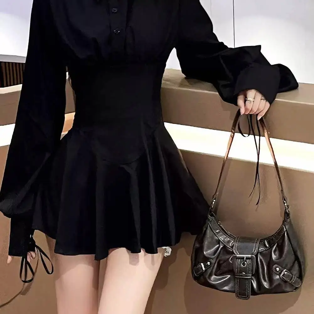 Y2K Retro Plissierte Hobo-Schultertasche für Damen, Bestseller im Maillard-Stil, Unterarmtasche, Clutch-Handtasche für Reisen, Arbeit und Shopping – Detail 3