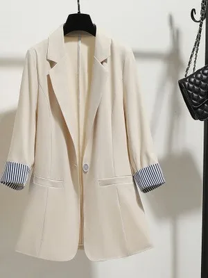 

Повседневный женский пиджак, мешки из саржи с открытой строчкой, официальный стильный длинный рукав, с длинными рукавами, с отложным вином, теплое качество, внешний вид