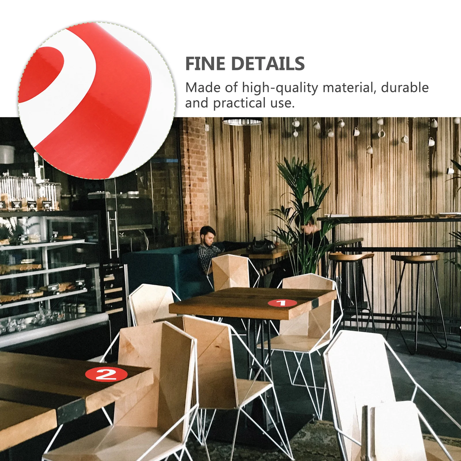 

Large Round Waterproof Number Stickers 2 Sheets Pvc Self-Adhesive Labels For Home Machine Appliance Diy Crafts Folder