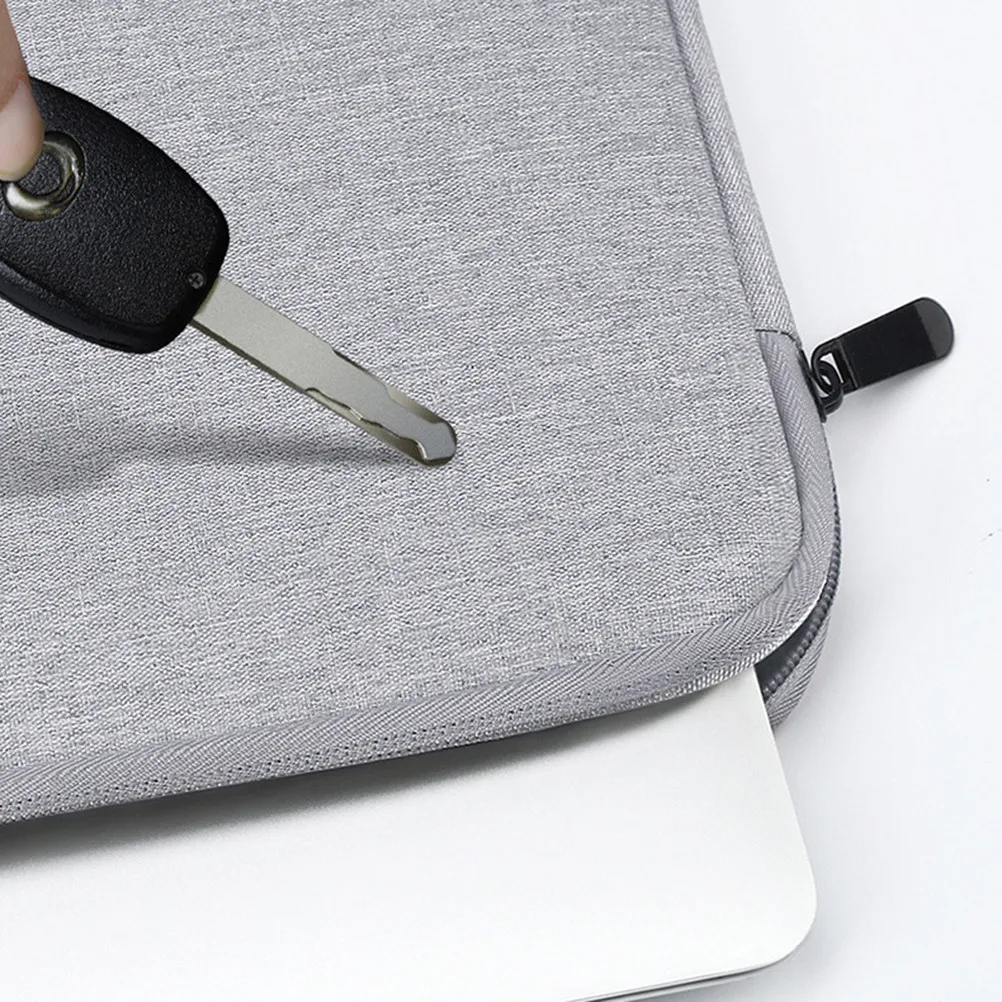 Laptop Sleeve Bag 15 Inch Gray Portable Shock-Resistant Notebook Handbag Large Capacity Computer Bag for Outdoor Travel Home